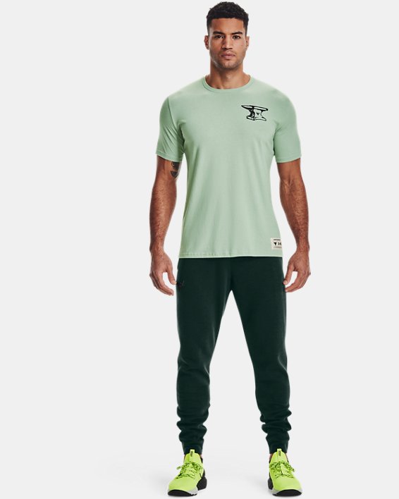 Men's Project Rock Charged Cotton® Fleece Pants, Green, pdpMainDesktop image number 2